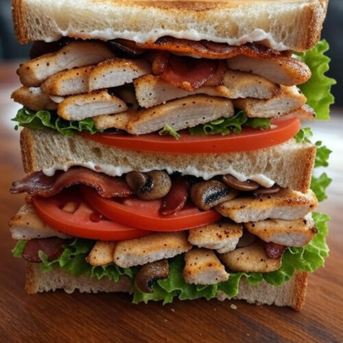 Club Grilled chicken with mushrooms - کلوب دجاج مشوي مشرم