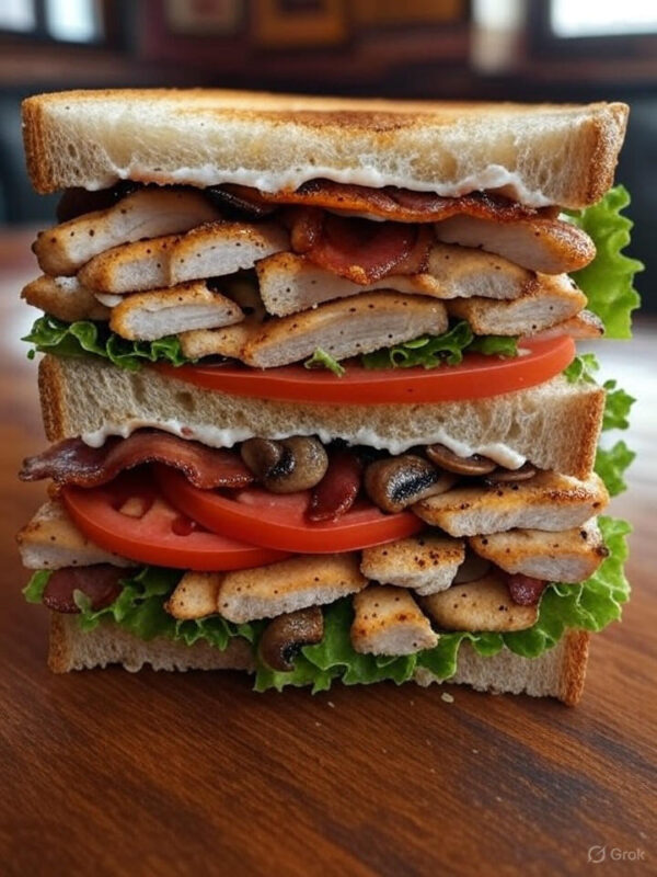 Club Grilled chicken with mushrooms - کلوب دجاج مشوي مشرم